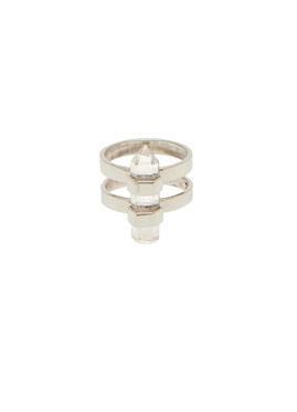 Rebecca Taylor Rebecca Taylor Double Ring With Small Quartz