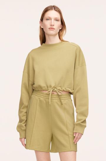Rebecca Taylor Rebecca Taylor Cropped Terry Drawcord Sweatshirt