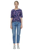 Rebecca Taylor Rebecca Taylor Kyoto Floral Tee S Ink Blue