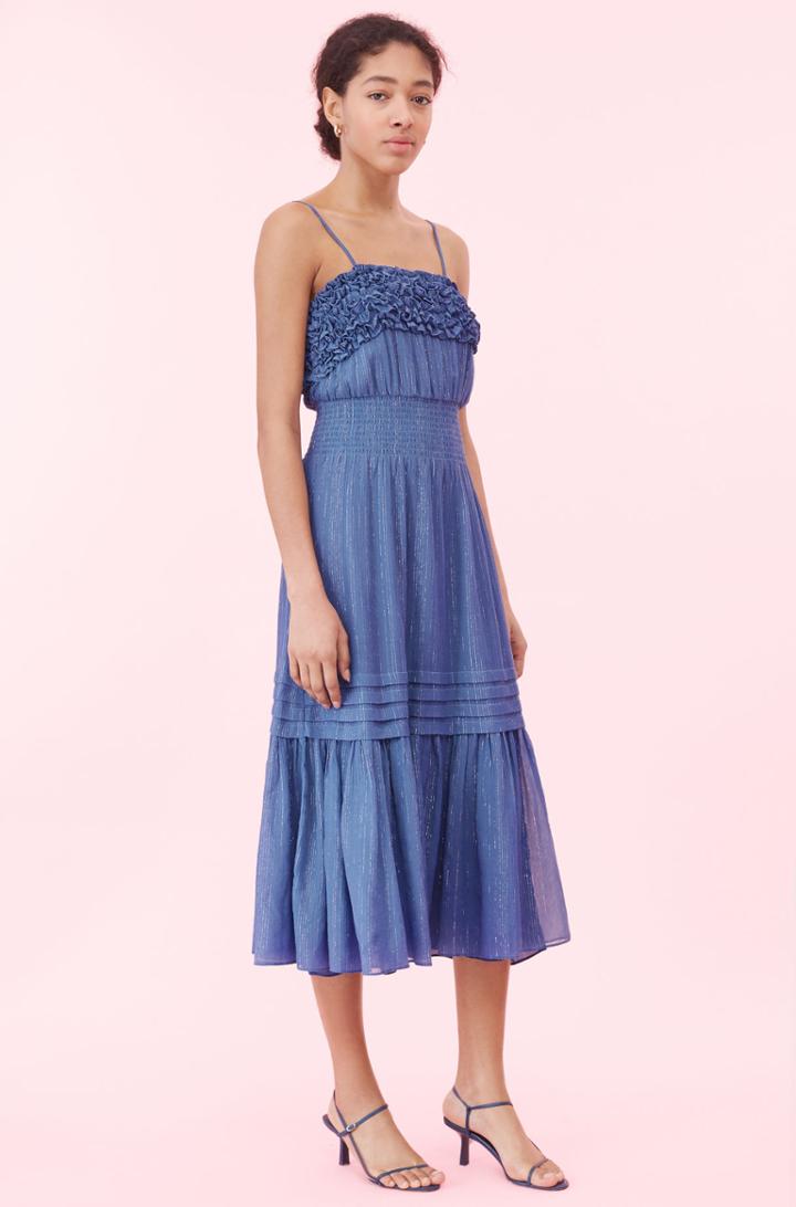 Rebecca Taylor Rebecca Taylor Lurex Stripe Tank Dress
