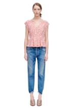 Rebecca Taylor Rebecca Taylor Sleeveless Provence Block Top 10 Red Combo