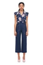 Rebecca Taylor Magnolia Floral Silk Top