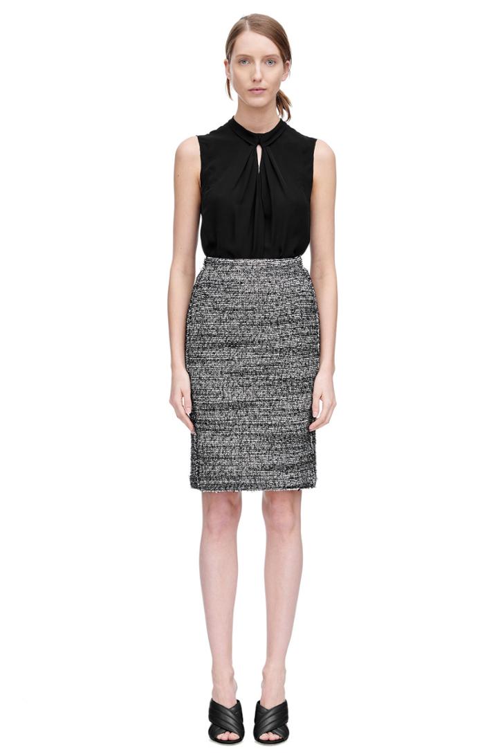 Rebecca Taylor Rebecca Taylor Sleeveless Georgette Knot Top 8 Black