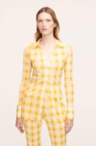 Rebecca Taylor Rebecca Taylor Ombré Plaid Mesh Button-front Shirt