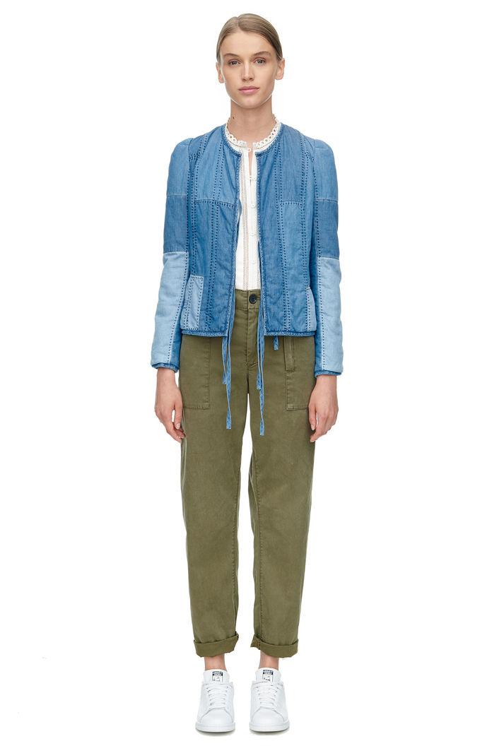Rebecca Taylor Rebecca Taylor La Vie Indigo Chambray Jacket S Indigo Chambray Patch