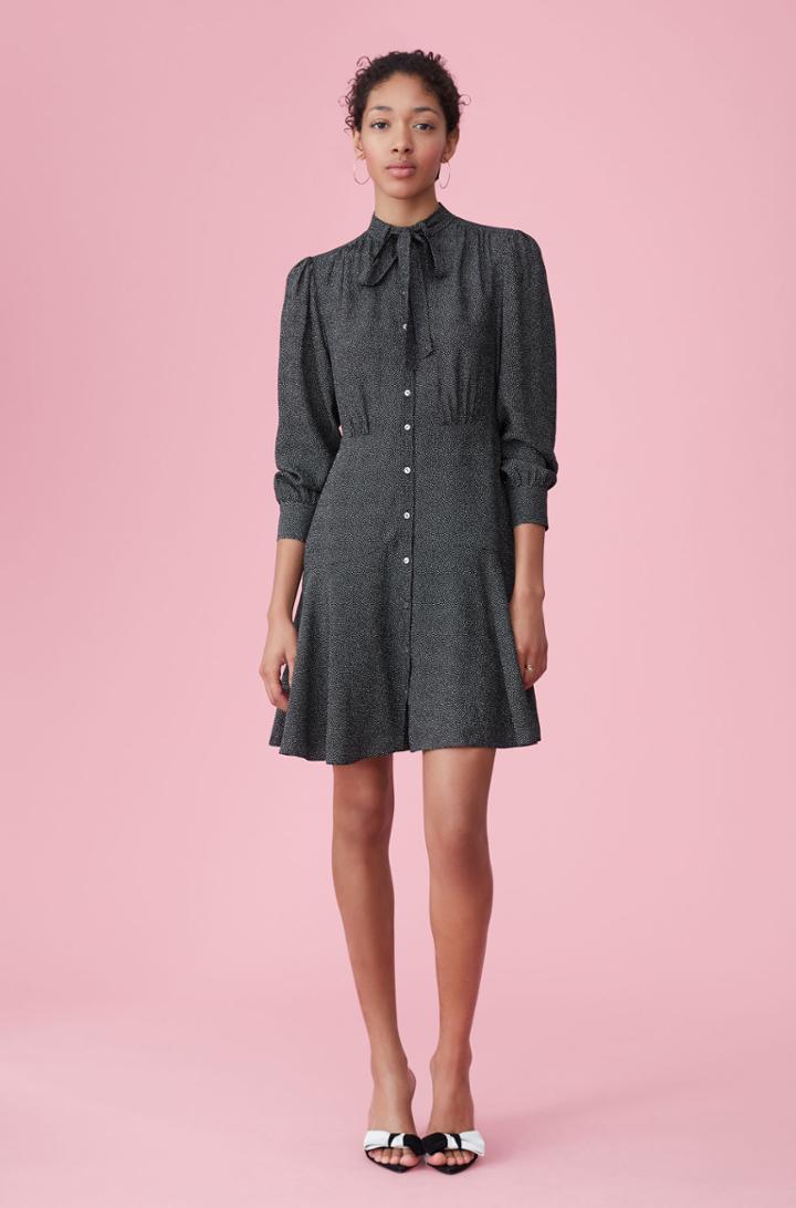 Rebecca Taylor Sprinkle Dot Silk Dress
