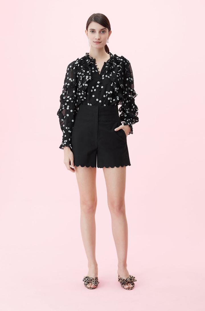 Rebecca Taylor Rebecca Taylor Scalloped Suiting Short