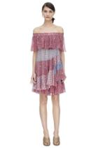 Rebecca Taylor Rebecca Taylor Off Shoulder Amanda Dress 0 Tangerine/mermaid