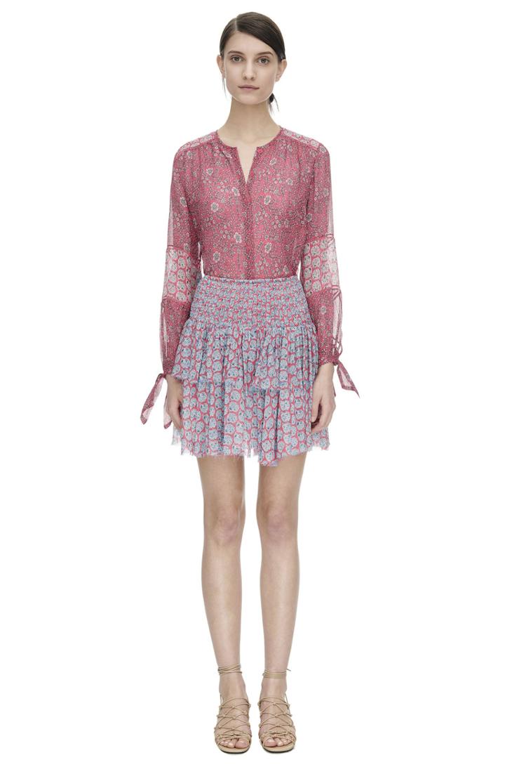 Rebecca Taylor Rebecca Taylor Long Sleeve Amanda Print Top 2 Tangerine/pink