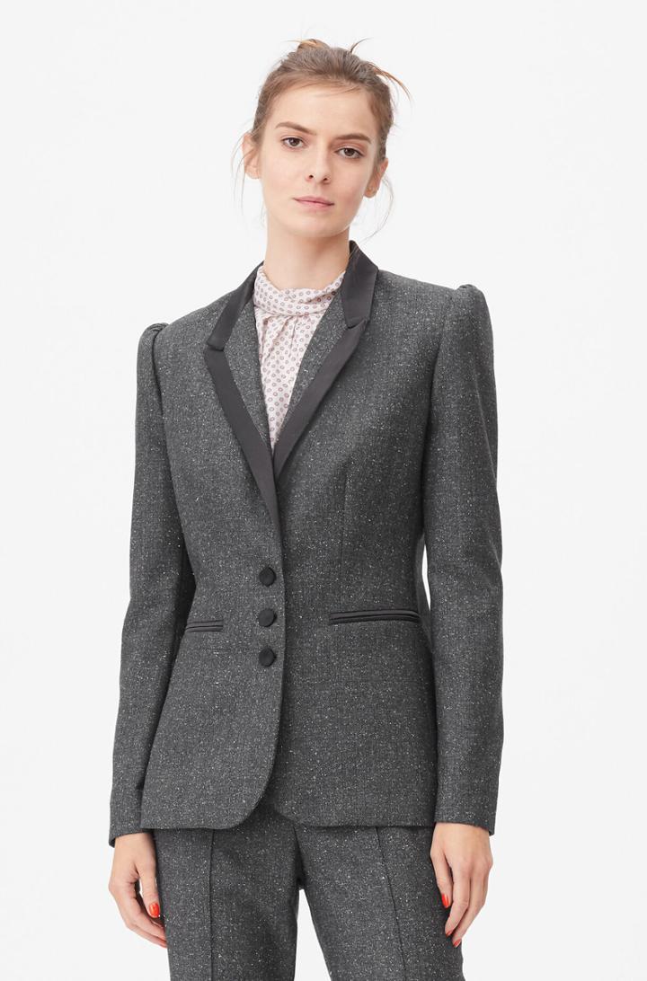 Rebecca Taylor Rebecca Taylor Tailored Herringbone Blazer