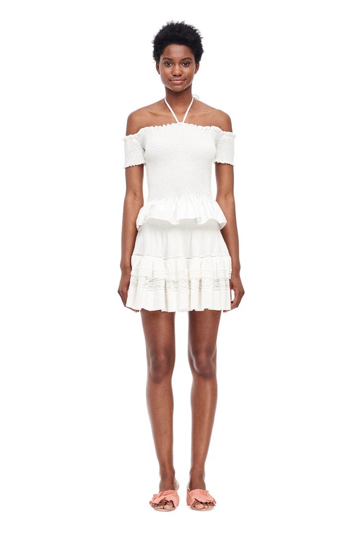 Rebecca Taylor Off-the-shoulder Poplin Top
