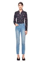 Rebecca Taylor Floriana Fleur Print Silk Shirt