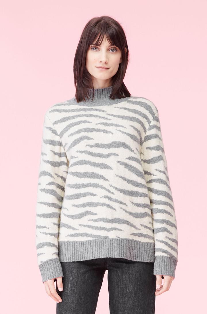 Rebecca Taylor Rebecca Taylor La Vie Ziger Jacquard Turtleneck Pullover