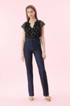Rebecca Taylor Mixed Metallic Clip Top