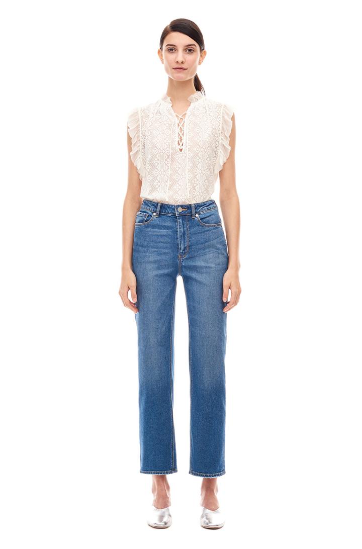 Rebecca Taylor Sleeveless Florence Embroidered Top