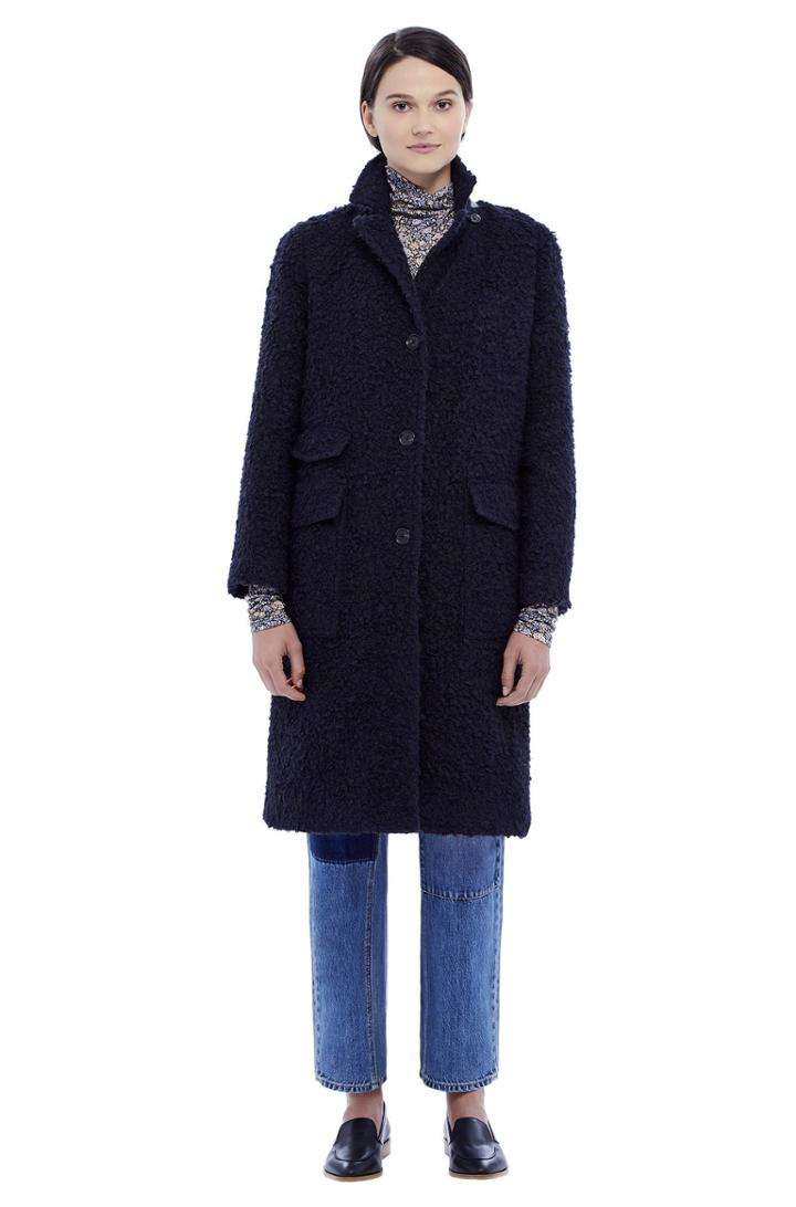 Rebecca Taylor Rebecca Taylor Textured Boucle Coat 0 Navy