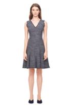 Rebecca Taylor Multi Tweed V-neck Dress