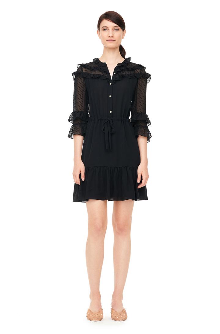 Rebecca Taylor Silk Double Georgette & Clip Dress