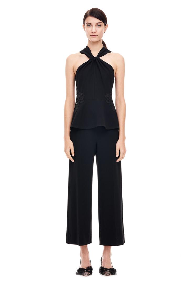 Rebecca Taylor Crepe And Lace Top