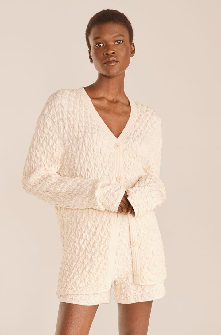 Rebecca Taylor Rebecca Taylor Quilted Cable Cardigan