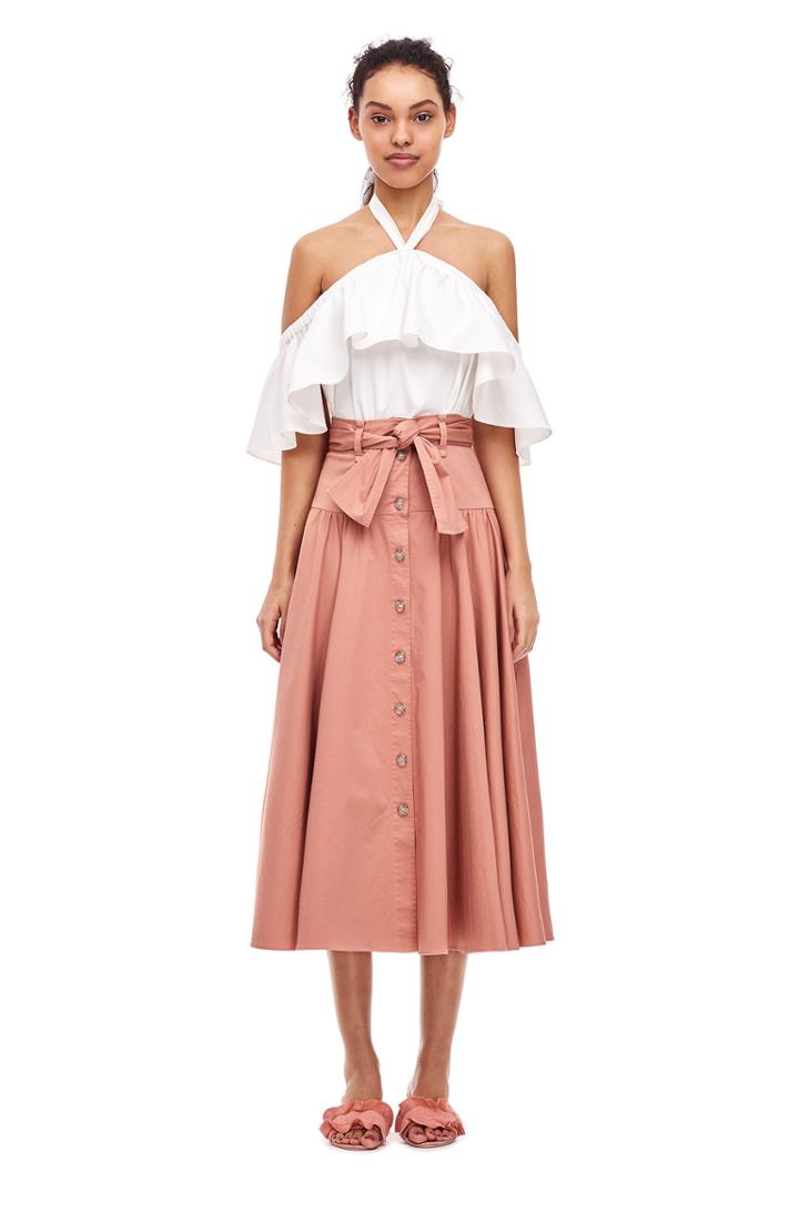 Rebecca Taylor Cotton Belted Skirt