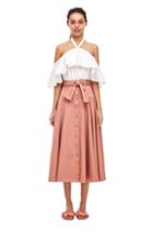 Rebecca Taylor Cotton Belted Skirt