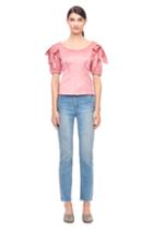 Rebecca Taylor Sateen Bow Detail Top