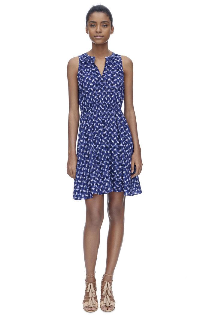 Rebecca Taylor Rebecca Taylor Sleeveless Criss Cross Dress 0 Indigo Combo
