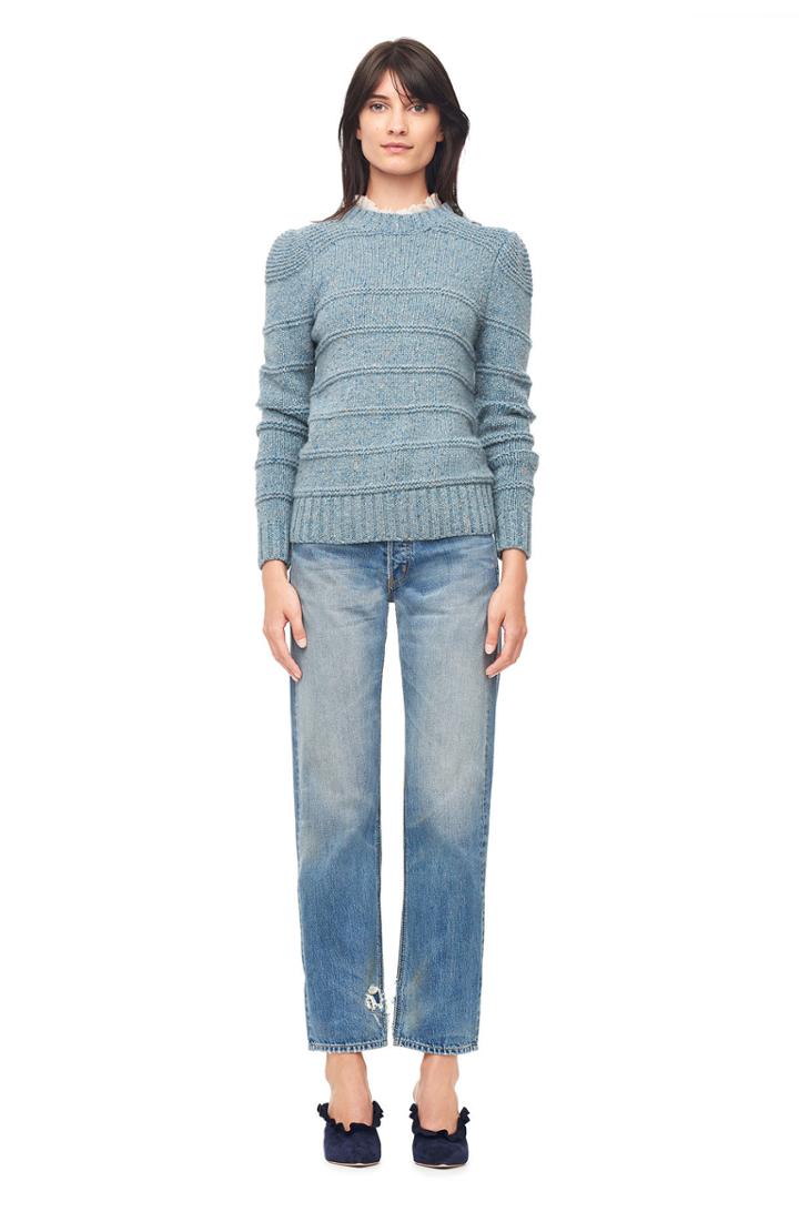 Rebecca Taylor La Vie Donegal Tweed Ribbed Pullover