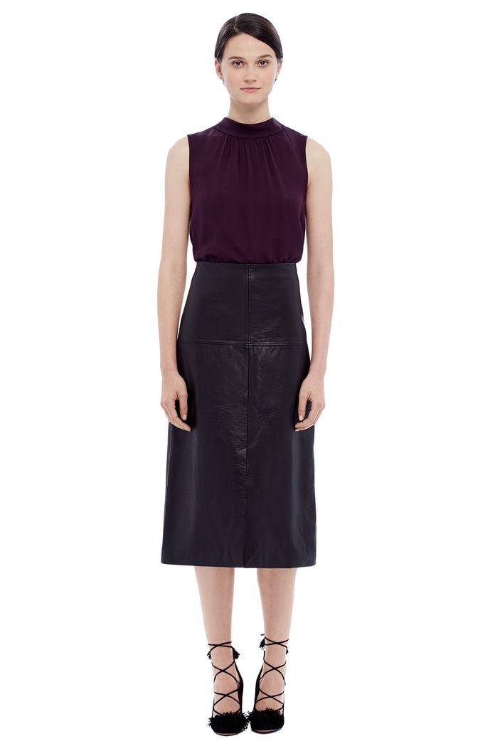 Rebecca Taylor Rebecca Taylor Silk Georgette Mock Neck Top 0 Vamp