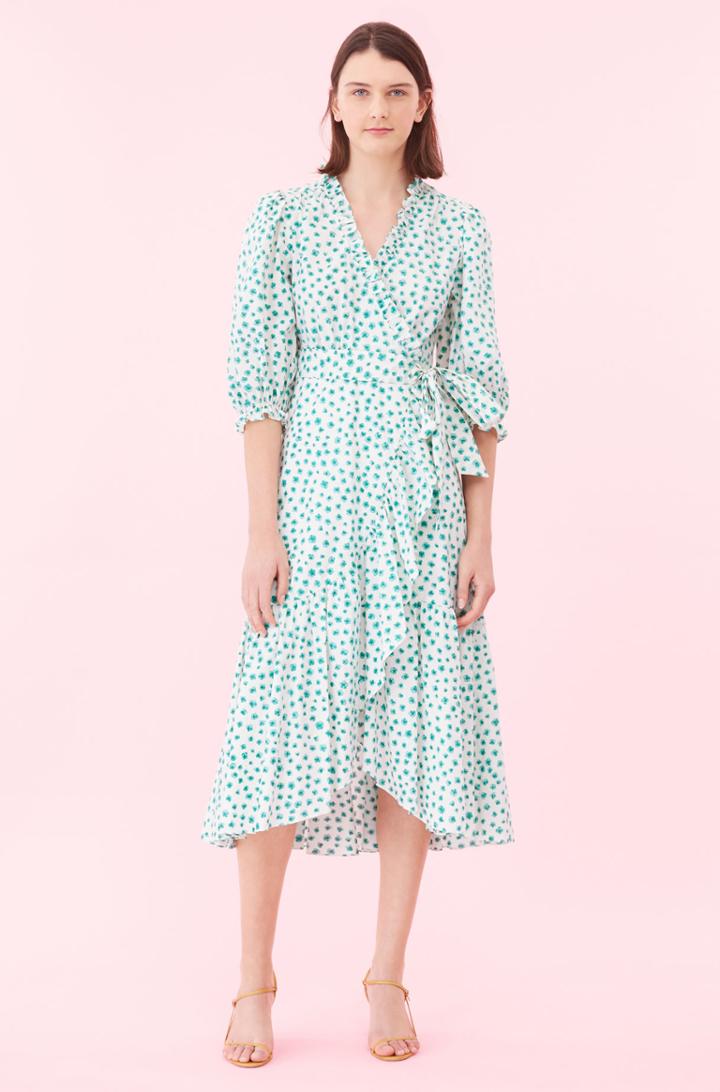 Rebecca Taylor Rebecca Taylor Emerald Daisy Wrap Dress