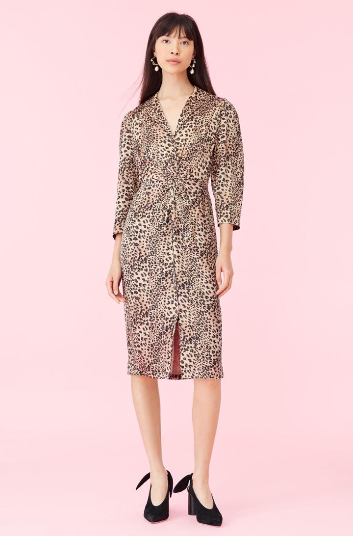 Rebecca Taylor Rebecca Taylor Lynx Hammered Silk Dress
