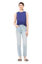 Rebecca Taylor La Vie Harriet Sprig Embroidered Jersey Tee