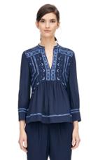 Rebecca Taylor Rebecca Taylor Longsleeve Navajo Embroidered Top