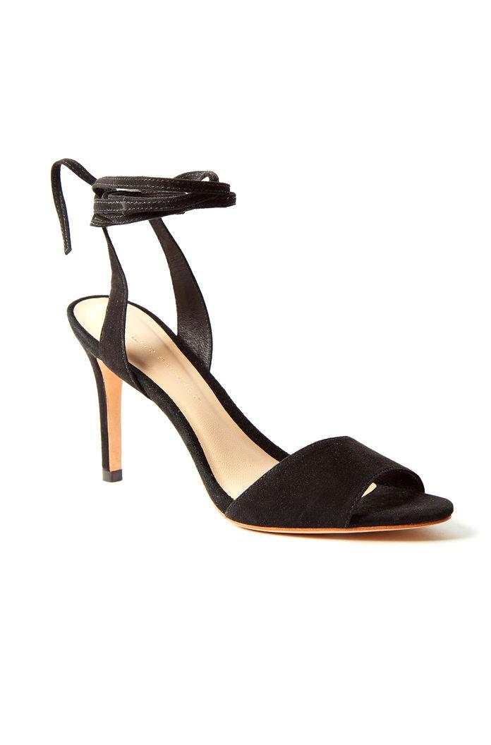 Rebecca Taylor Rebecca Taylor Loeffler Randall Elyse Suede Wrap Sandal 8 Black