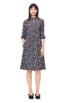 Rebecca Taylor Holly Flower Print Silk Dress