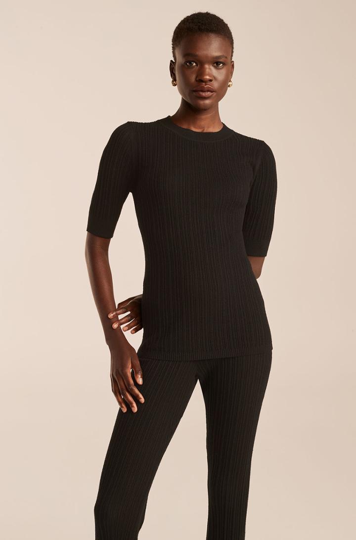 Rebecca Taylor Rebecca Taylor Short-sleeve Rib Pullover