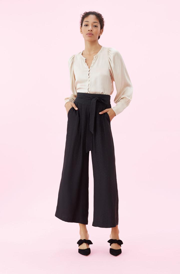 Rebecca Taylor Rebecca Taylor Heart Jacquard Silk Pant