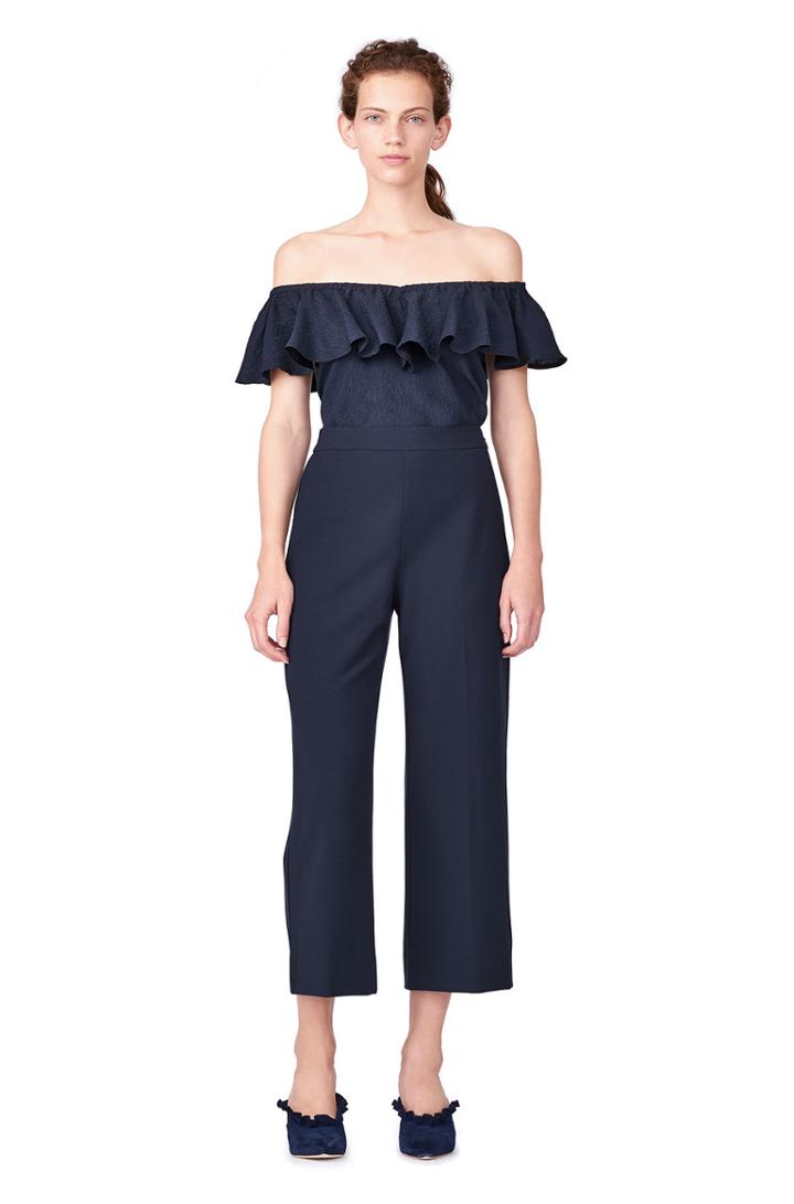 Rebecca Taylor On/off Shoulder Rose Silk Cloque Top