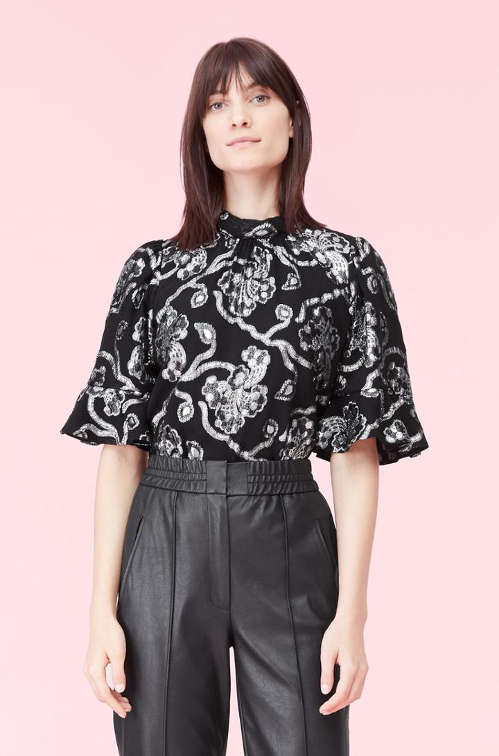 Rebecca Taylor Rebecca Taylor Lurex Lily Clip Top