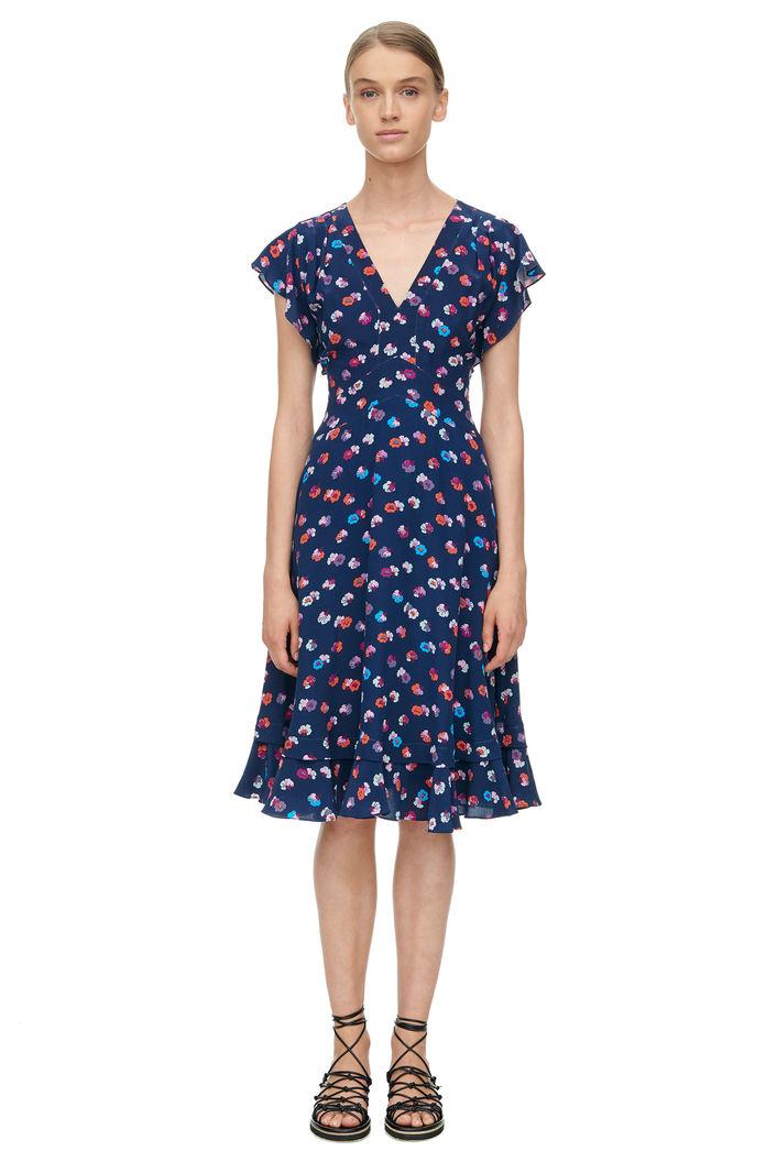 Rebecca Taylor Rebecca Taylor Sleeveless Sakura Floral V-neck Dress 8 Navy