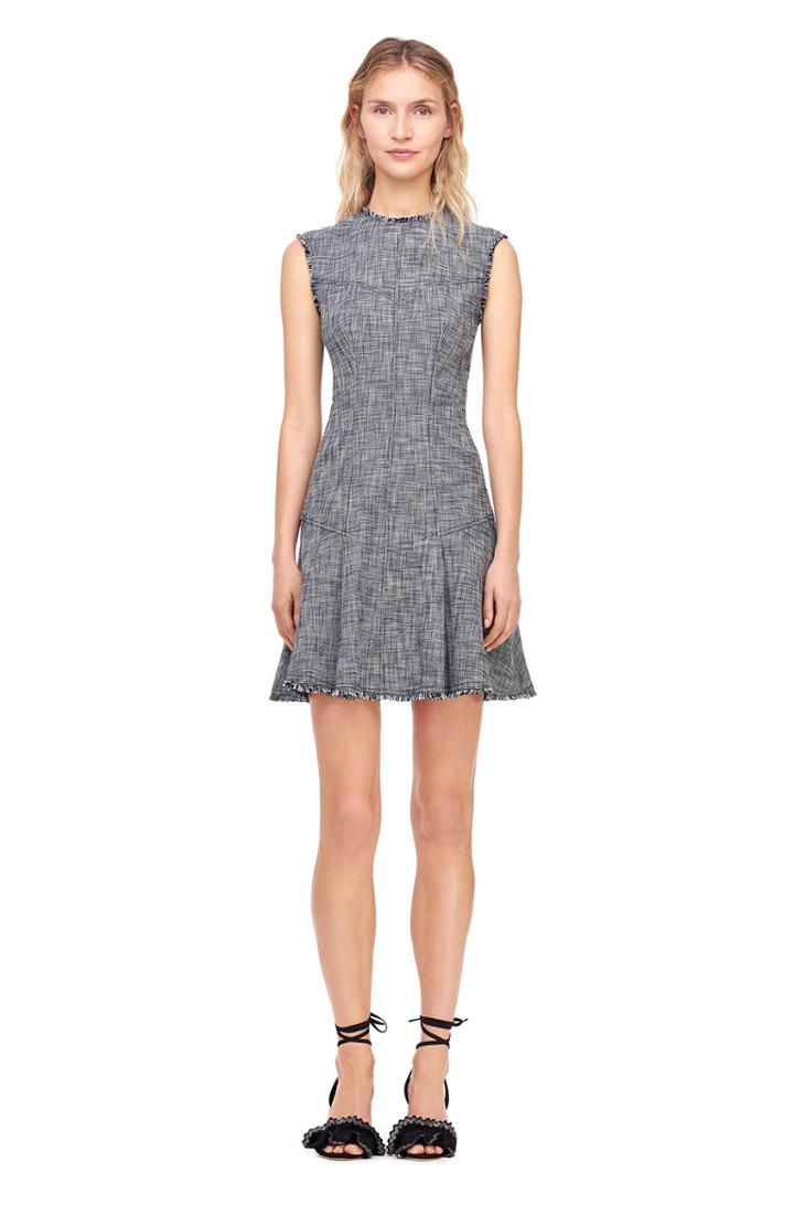 Rebecca Taylor Slub Suiting Drop Waist Dress