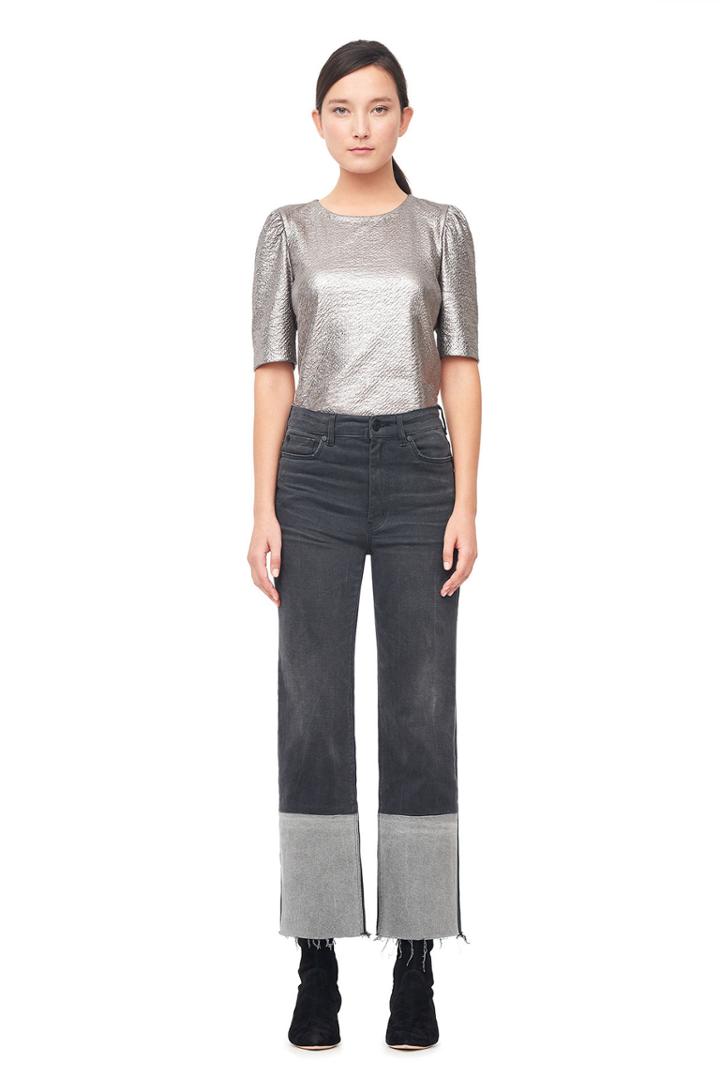 Rebecca Taylor Rebecca Taylor Textured Metallic Top