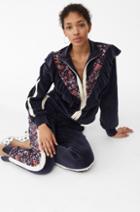 Rebecca Taylor Rebecca Taylor La Vie Toile Fleur Velour Jacket Midnight Navy, Size X-small