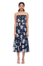 Rebecca Taylor Magnolia Floral Silk Burnout Dress
