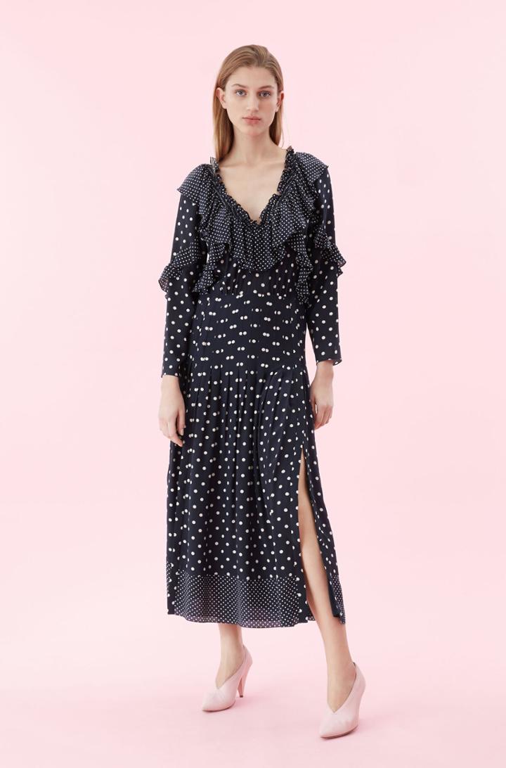 Rebecca Taylor Rebecca Taylor Dot Print Ruffle Dress