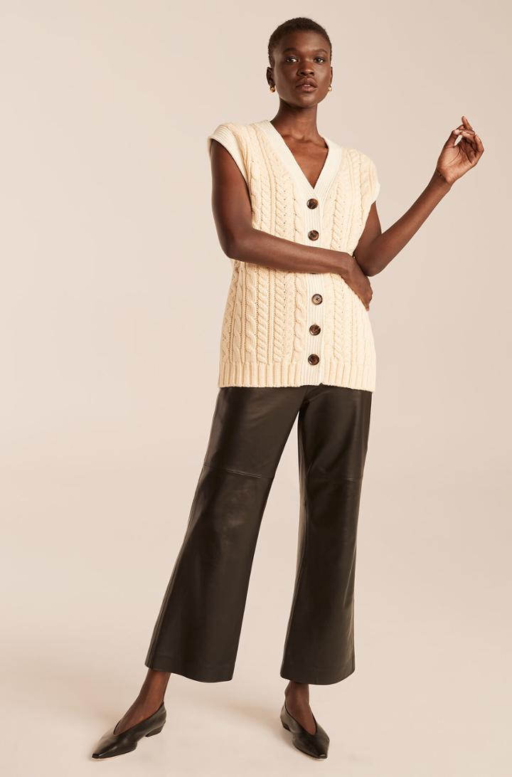 Rebecca Taylor Rebecca Taylor Cable-knit Button-down Vest