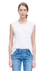 Rebecca Taylor Rebecca Taylor Sleeveless Jersey Crochet Tee