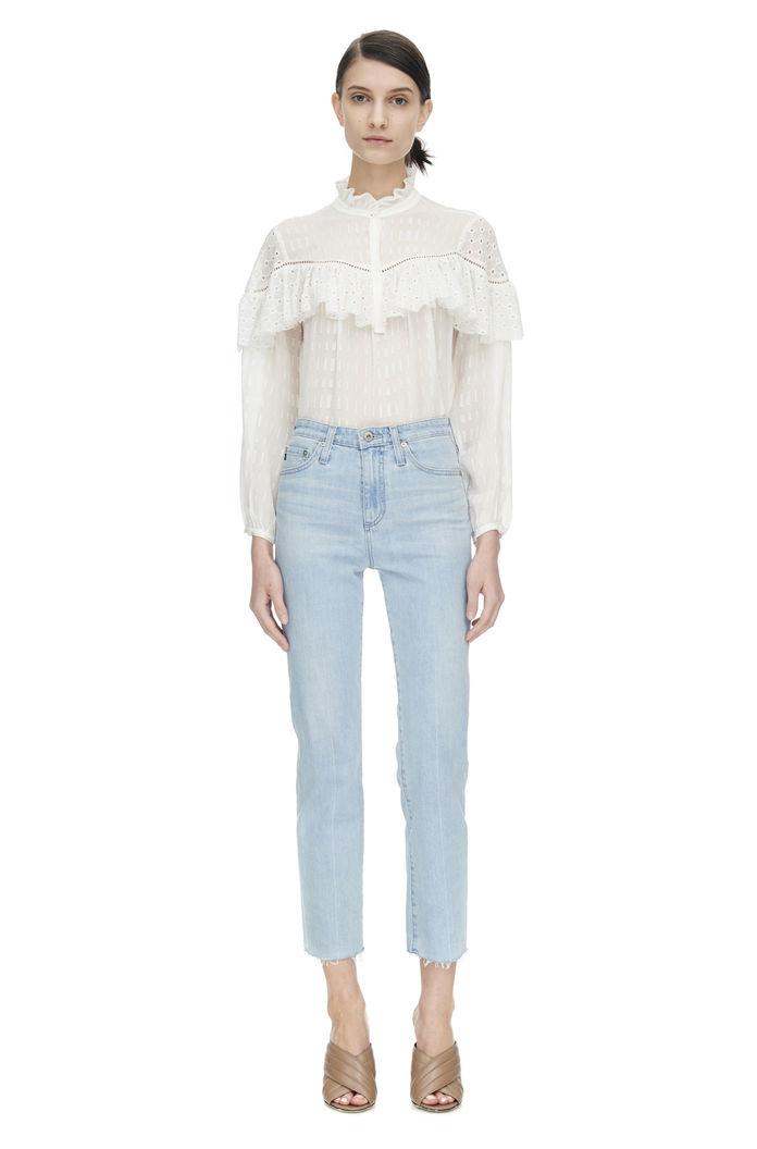 Rebecca Taylor Rebecca Taylor Long Sleeve Poppy Eyelet Ruffle Top 6 Snow