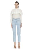 Rebecca Taylor Rebecca Taylor Long Sleeve Poppy Eyelet Ruffle Top 6 Snow